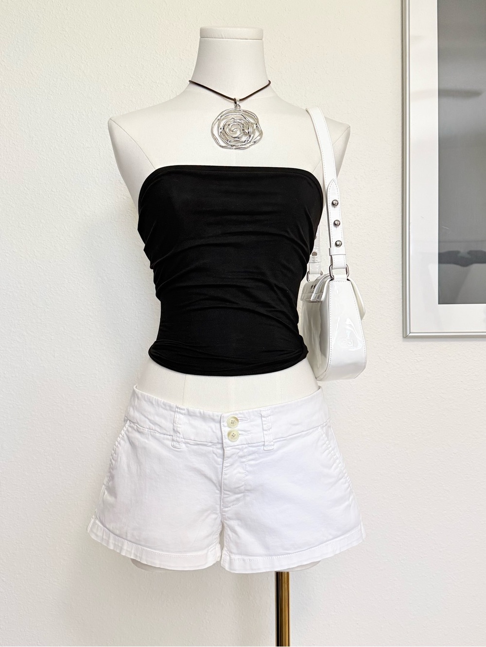 Y2K American Eagle Ultra Low Rise Micro Shorts McBling Festival